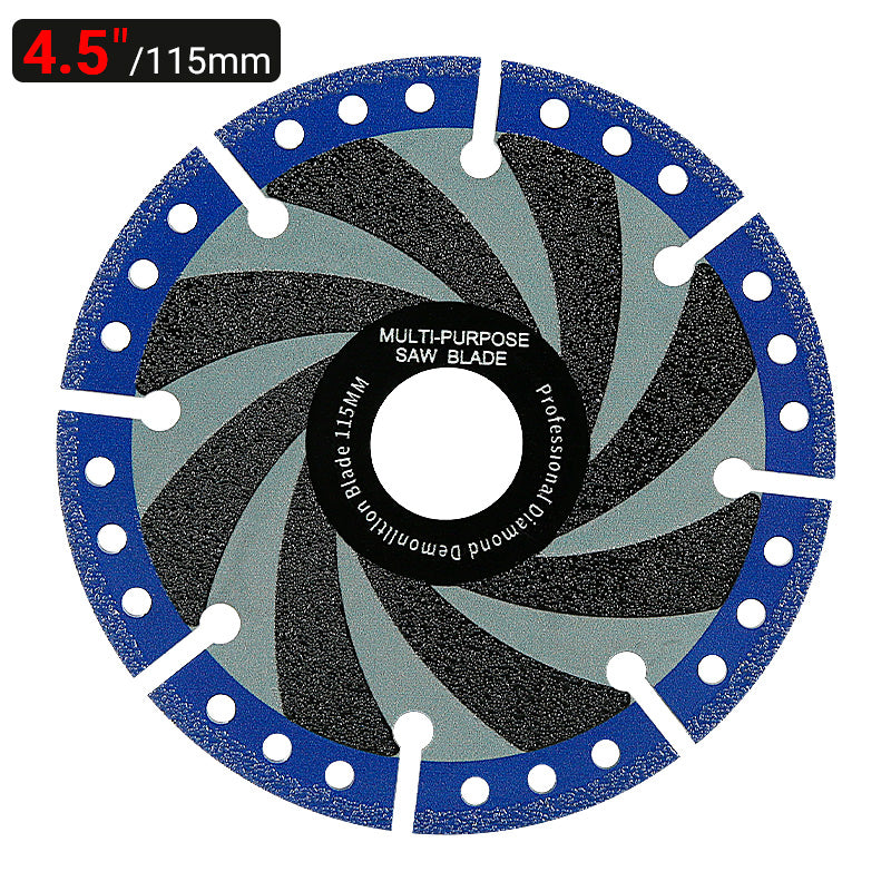 4.5-9" 115-230mm Diamond Dry Cutting Blades, Multi-Material Angle Grinder Disc for Metal, Stone, Marble, Steel and Iron