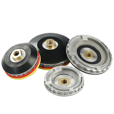 4Inch/5Inch Snail Lock Aluminum Rubber Connector, Sticky Disc for Stone Side Polishing, Water Grinding & Chamfering Machine Accessories