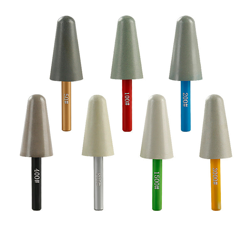 Detail Stone Carving Kit 7PCS Diamond Resin Polishing Rods, for Marble & Granite Relief Work, Straight Grinder Grinding Tools