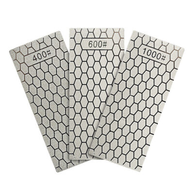 1/2/3Pcs Diamond Stone Set, 400-1000 Grit Lapping Plate Kit, Coarse Med Fine for Sharpening Knives & Tools