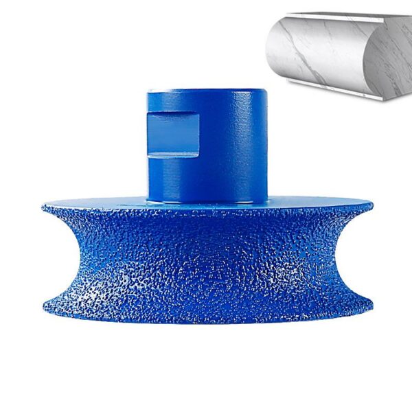 Diamond Semi-Circular Edge Grinding Wheel - 5/8-11,M14 Angle Grinder Mounted for Granite, Marble, Quartz & Tile - Stone Edge Grinding & Polishing Tool