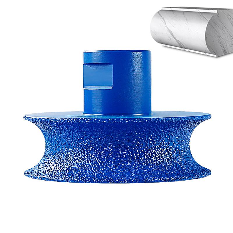 Diamond Semi-Circular Edge Grinding Wheel - 5/8-11,M14 Angle Grinder Mounted for Granite, Marble, Quartz & Tile - Stone Edge Grinding & Polishing Tool