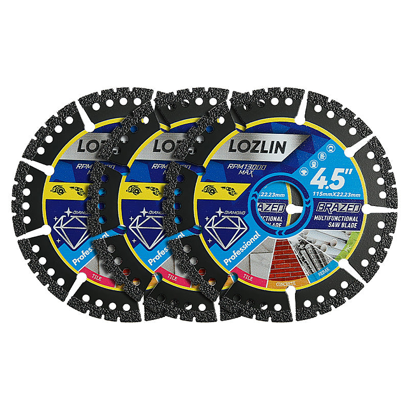 1/3Pcs 115mm Multi-Purpose Diamond Saw Blades, Angle Grinder Disc for Marble Quartz Stone Tile Metal Plastic Cutting