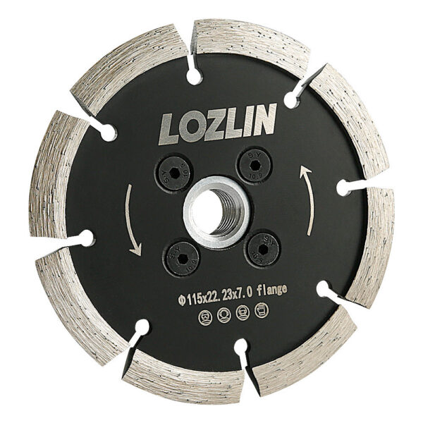 LOZLIN 4.5"  V-Shaped Diamond Saw Blade, 5/8-11 Angle Grinder Disc for Concrete Stone Grooving, Floor Repair & Renovation