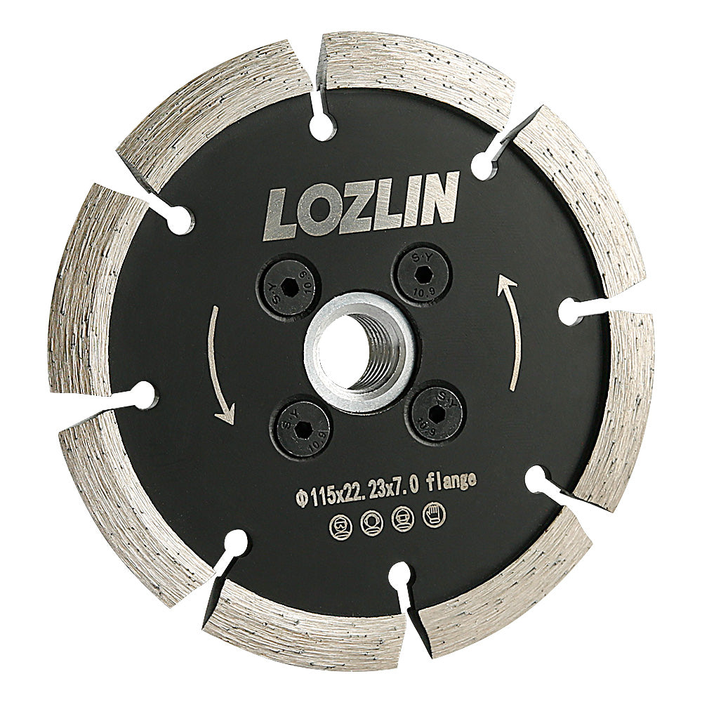 LOZLIN 4.5"  V-Shaped Diamond Saw Blade, 5/8-11 Angle Grinder Disc for Concrete Stone Grooving, Floor Repair & Renovation