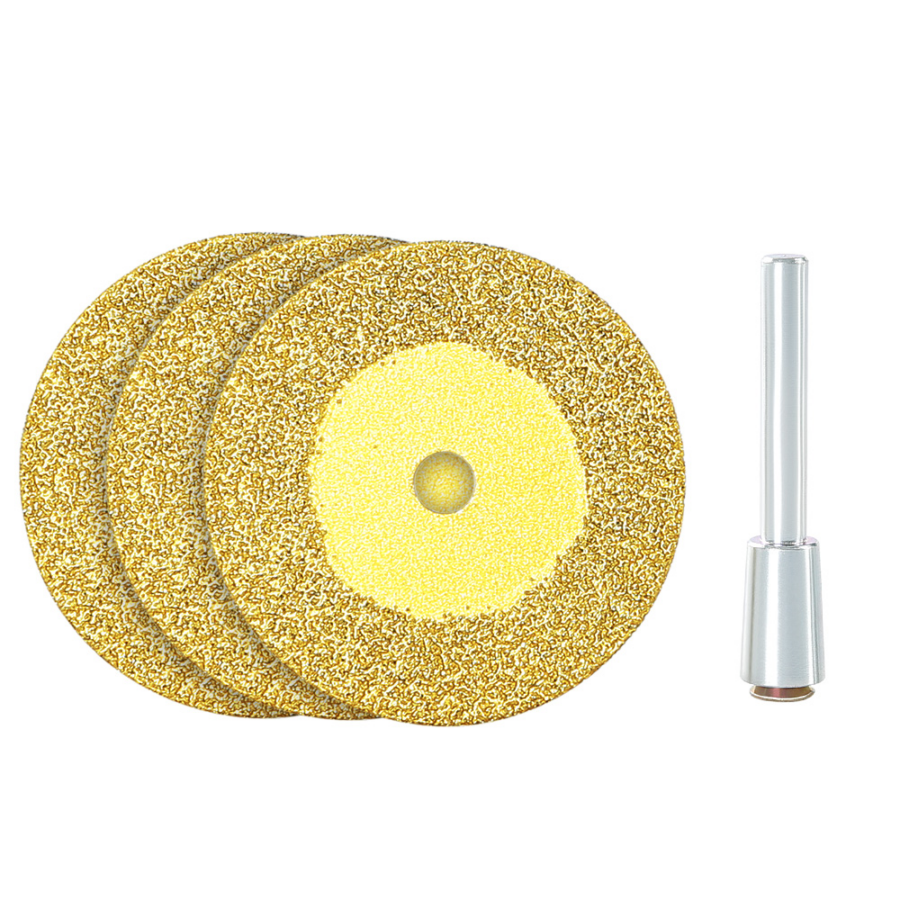 4PCS/set 2mm Ultra-Thin Diamond Cutting Blade - 6mm Shank Rotary Tool Bits for Glass & Ceramic Tile, Jade/Crystal Precision Cutter
