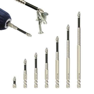 4/5/7Pcs K5 Non-Slip Impact Bit Set, Titanium Alloy High Magnetic Cross Head Screwdriver Drill Bits