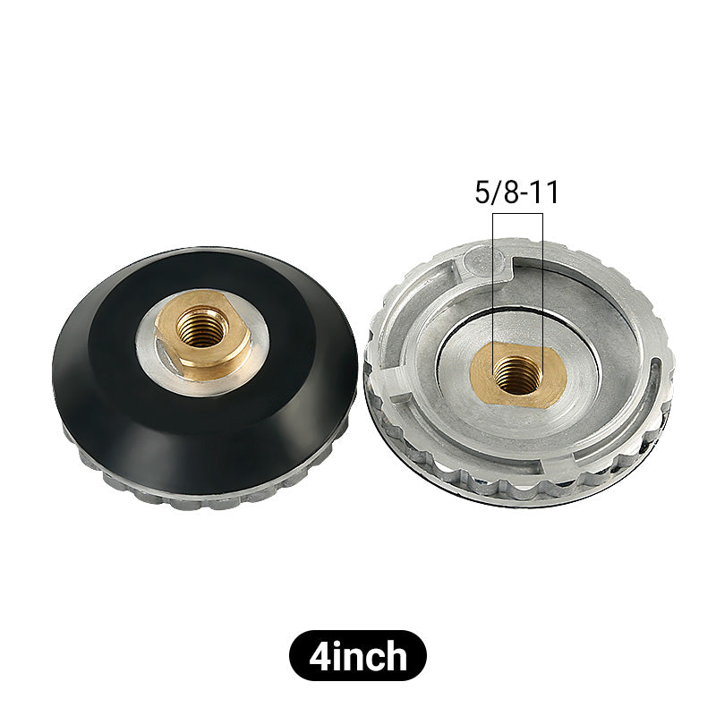 4Inch/5Inch Snail Lock Aluminum Rubber Connector, Sticky Disc for Stone Side Polishing, Water Grinding & Chamfering Machine Accessories