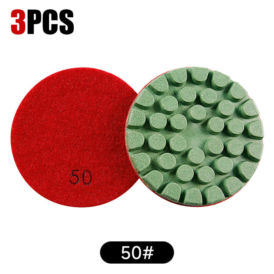 3PCS 4In Resin Bond Diamond Polishing Pads - Professional Terrazzo Floor Polishing Tools - High Efficiency Grinding & Polishing for Stone Surfaces