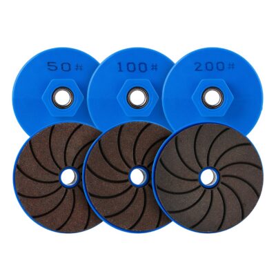 3 items One-Piece Resin-Bonded Diamond Grinding Wheel for Grinding and Polishing Stone, Marble, Granite, and Concrete