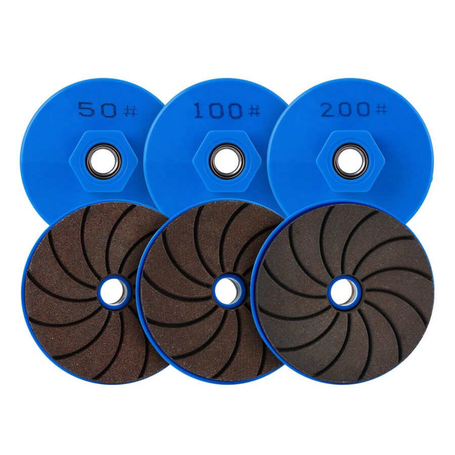 3 items One-Piece Resin-Bonded Diamond Grinding Wheel for Grinding and Polishing Stone, Marble, Granite, and Concrete
