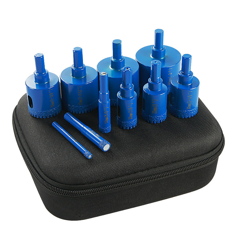 10PCS Diamond Drill Bit Set - for Marble Tile & Stone Drilling - Hole Opener Kit withFit Electric Drills - Wet/Dry Masonry Drilling Tools