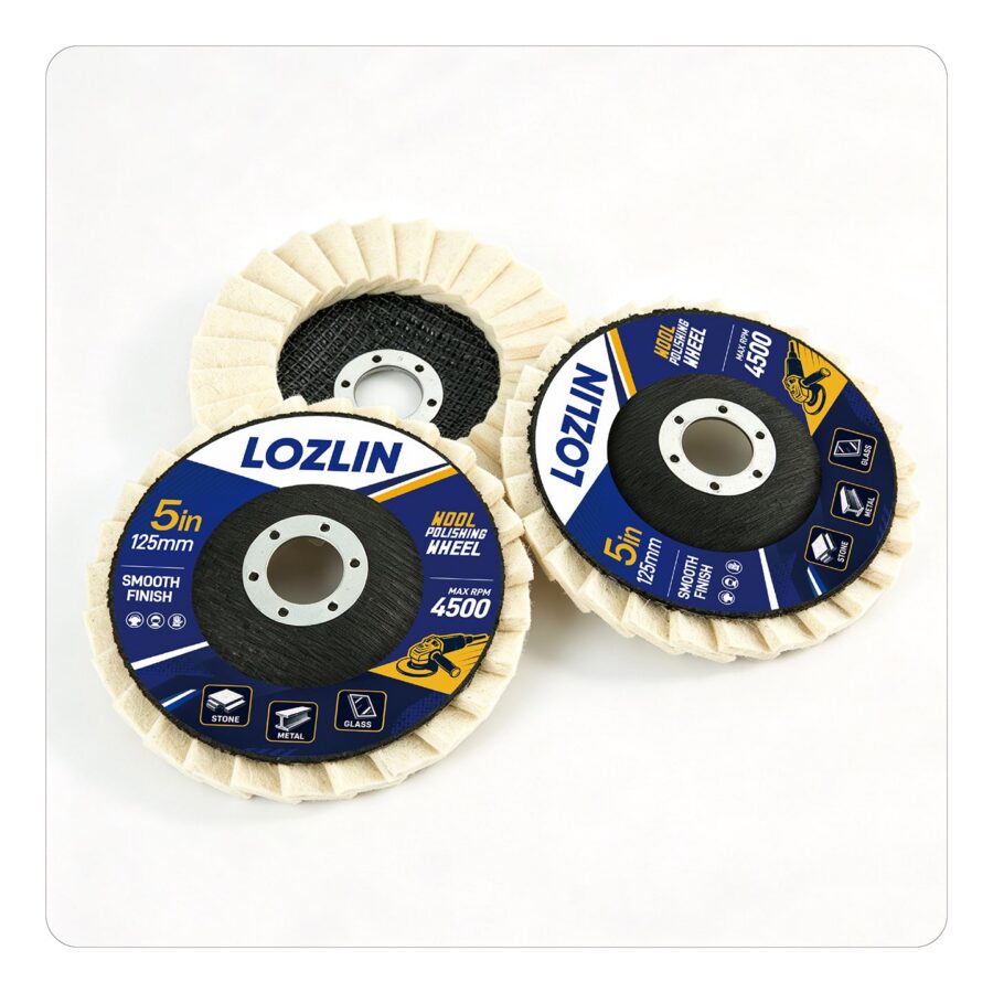 3/5pcs 5“ Wool blinds, suitable for tiles, glass, metal, scratch repair, car paint polishing, etc,  can be thrown out of the mirror effect