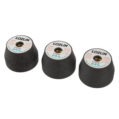 LOZLIN 1/3Pcs Silicon Carbide Cup Grinding Wheel, Heavy-Duty Grinding Disc for Stone, Concrete & Tile, M14 5/8"-11 Angle Grinder Thread