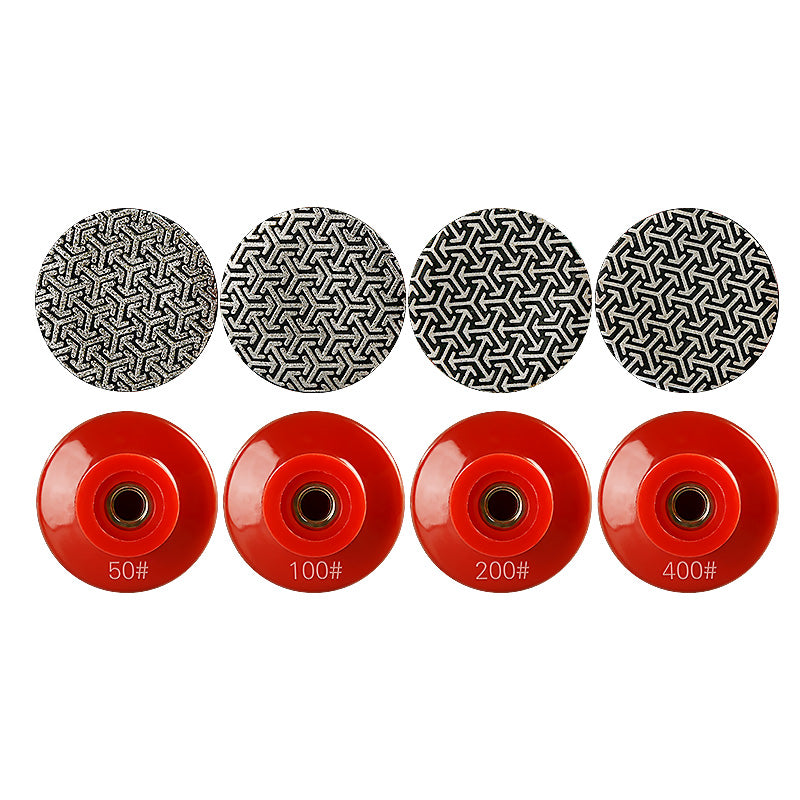 4Pcs 2" 50mm Electroplated Diamond Grinding Discs, 5/8"-11 M14 M10 Thread, Angle Grinder Tools for Marble Quartz Ceramic Trimming